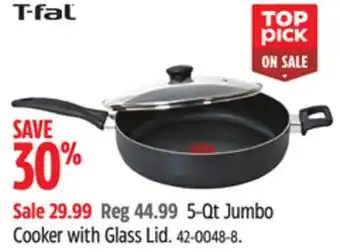 Canadian Tire T-fal 5-qt jumbo cooker with glass lid offer