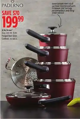 Canadian Tire Paderno 11-pc forged non-stick cookset offer