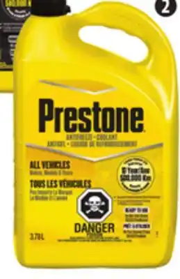 Canadian Tire Prestone premixed antifreeze/coolant, 3.78l offer
