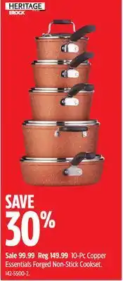 Canadian Tire Heritage 10-pc copper essentials forged non-stick cookset offer