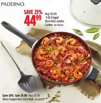 Canadian Tire Paderno 3-qt forged non-stick jumbo cooker offer