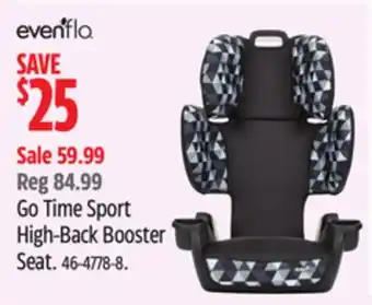 Canadian Tire Evenflo gotime sport high-back booster seat offer
