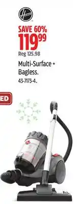 Canadian Tire Hoover multi-surface + bagless offer