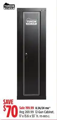 Canadian Tire Yukon gear 12-gun cabinet offer