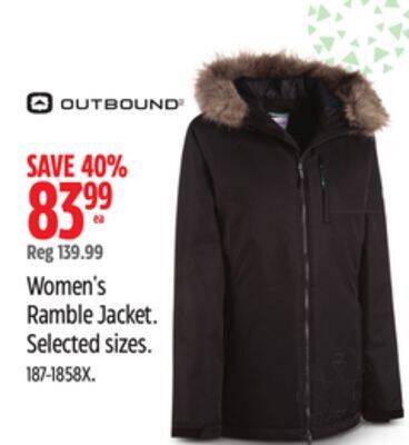Canadian Tire Outbound women's ramble jacket offer