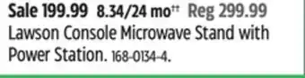 Canadian Tire Canvas lawson console microwave stand with power station offer
