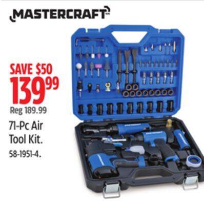 Canadian Tire Mastercraft 71-pc air tool kit offer