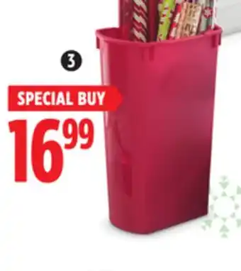 Canadian Tire Sterilite wrapping paper storage box offer