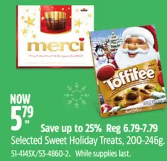 Canadian Tire Nestle selected sweet holiday treats, 200-246g offer