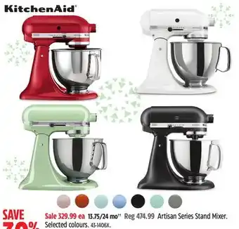 Canadian Tire Kitchenaid artisan series stand mixer offer