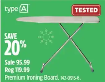 Canadian Tire Type a premium ironing board offer