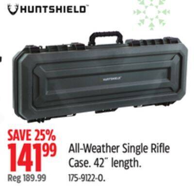 Canadian Tire Huntshield all-weather single rifle case offer