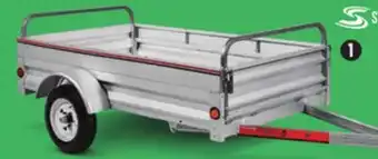 Canadian Tire Stirling 4x7´ galvalume plus box trailer drop-down gate offer