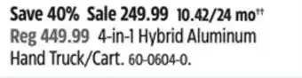 Canadian Tire Maximum 4-in-1 hybrid aluminum hand truck/cart offer