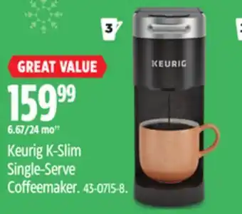 Canadian Tire Keurig k-slim single-serve coffeemaker offer