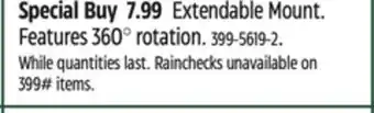 Canadian Tire Armor all extendable mount offer