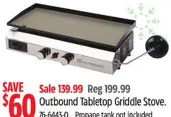 Canadian Tire Outbound tabletop griddle stove offer