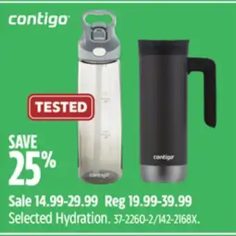Canadian Tire Contigo selected hydration offer