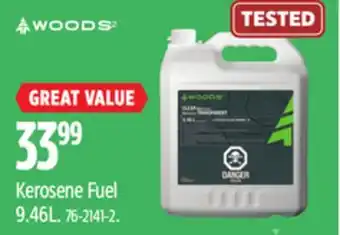 Canadian Tire Woods kerosene fuel 9.46l offer