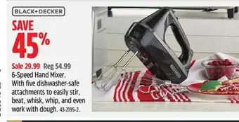 Canadian Tire Black & decker 6-speed hand mixer offer