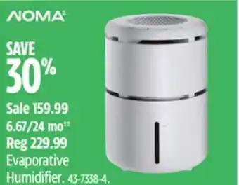 Canadian Tire Noma evaporative humidifier offer