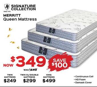 The Sleep Factory Signature collection merritt queen mattress offer