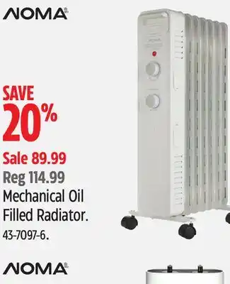 Canadian Tire Noma mechanical oil filled radiator offer