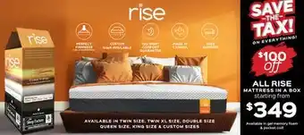 The Sleep Factory All rise mattress in a box offer