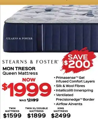 The Sleep Factory Mon tresor queen mattress offer