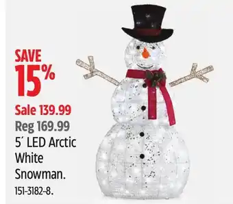 Canadian Tire 5´ led arctic white snowman offer