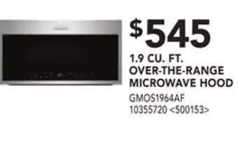 RONA Frigidaire gallery 1.9 cu. ft. over-the-range microwave hood offer