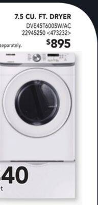 RONA 7.5 cu. ft. dryer offer