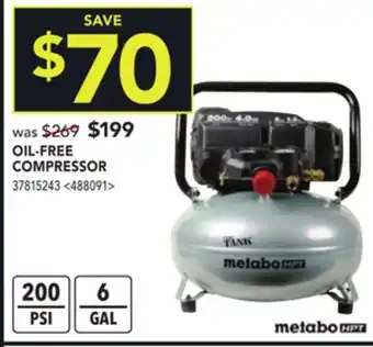 RONA Metabo hpt oil-free compressor offer