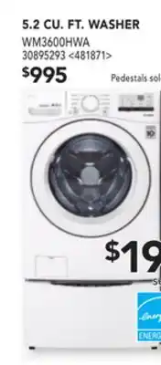 RONA Lg 5.2 cu. ft. washer offer