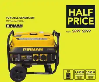 RONA Firman portable generator offer