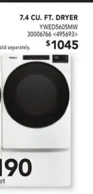 RONA Whirlpool 7.4 cu. ft. dryer offer