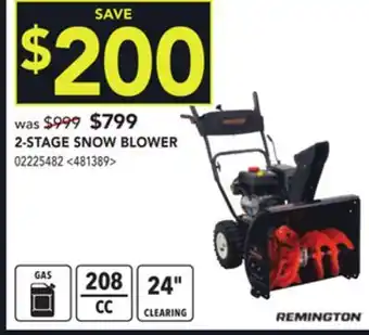 RONA Remington 2-stage snow blower offer