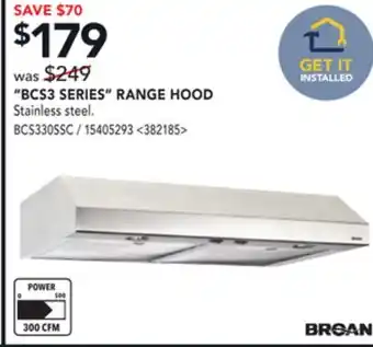 RONA Broan bcs3 series range hood offer
