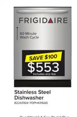 Leon's Frigidaire 24 stainless steel built-in dishwasher - fdph4316as offer