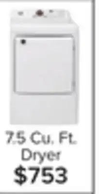 Leon's 7.5 cu. ft. dryer offer