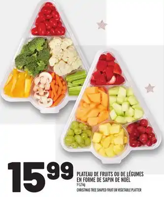 Metro Plateau de fruits ou de légumes en forme de sapin de noël | christmas tree shaped fruit or vegetable platter offer