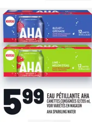 Metro Eau pétillante aha | aha sparkling water offer