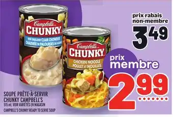 Metro Soupe prête-à-servir chunky campbell's | campbell's chunky ready to serve soup offer