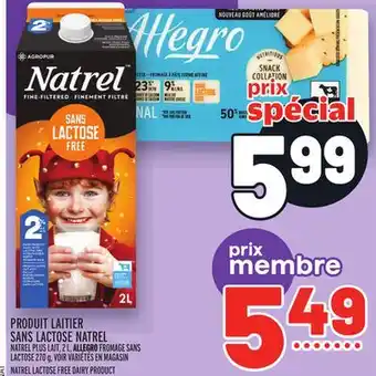 Metro Produit laitier sans lactose natrel | natrel lactose free dairy product offer