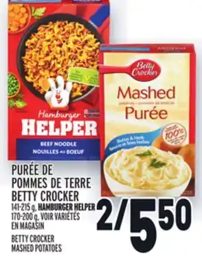 Metro Purée de pommes de terre betty crocker | betty crocker mashed potatoes offer