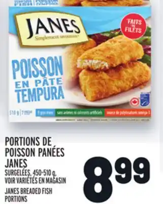 Metro Portions de poisson panées janes | janes breaded fish portions offer