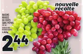 Metro Raisins rouges ou verts sans pépins | seedless red or green grapes offer