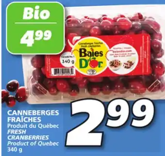 IGA Fresh cranberries offer