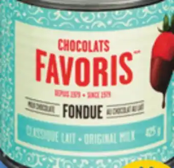 IGA Chocolats favoris chocolate fondue offer