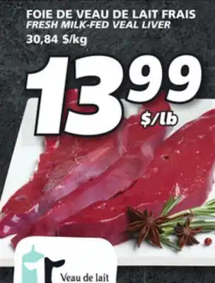 IGA Fresh milk-fed veal liver offer